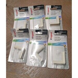Legrand Wiremold CordMate C7 Ivory Plastic Cord Cover Inside Elbow Lot Of 6